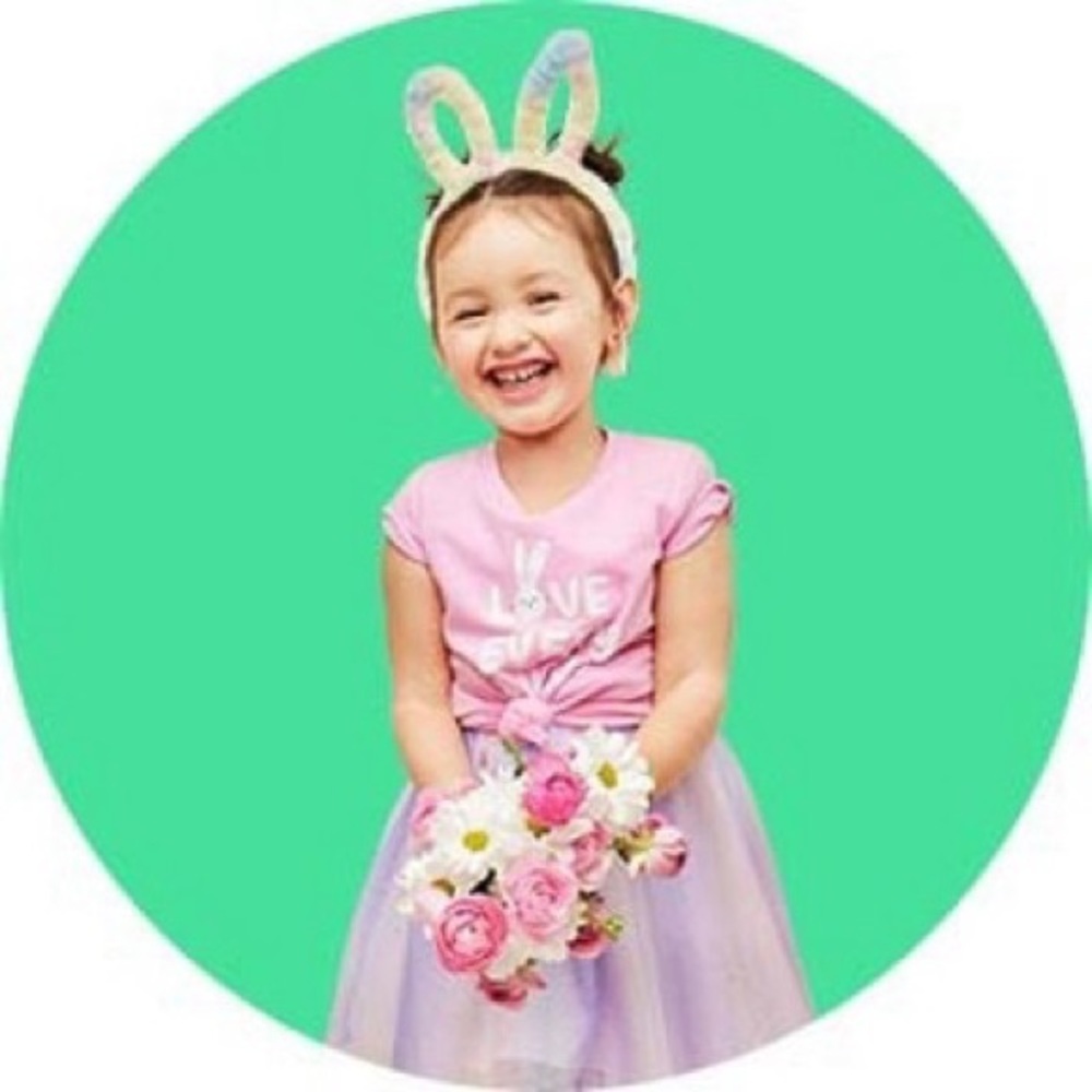 NWT pastel Easter multicolor bunny ears headband‎